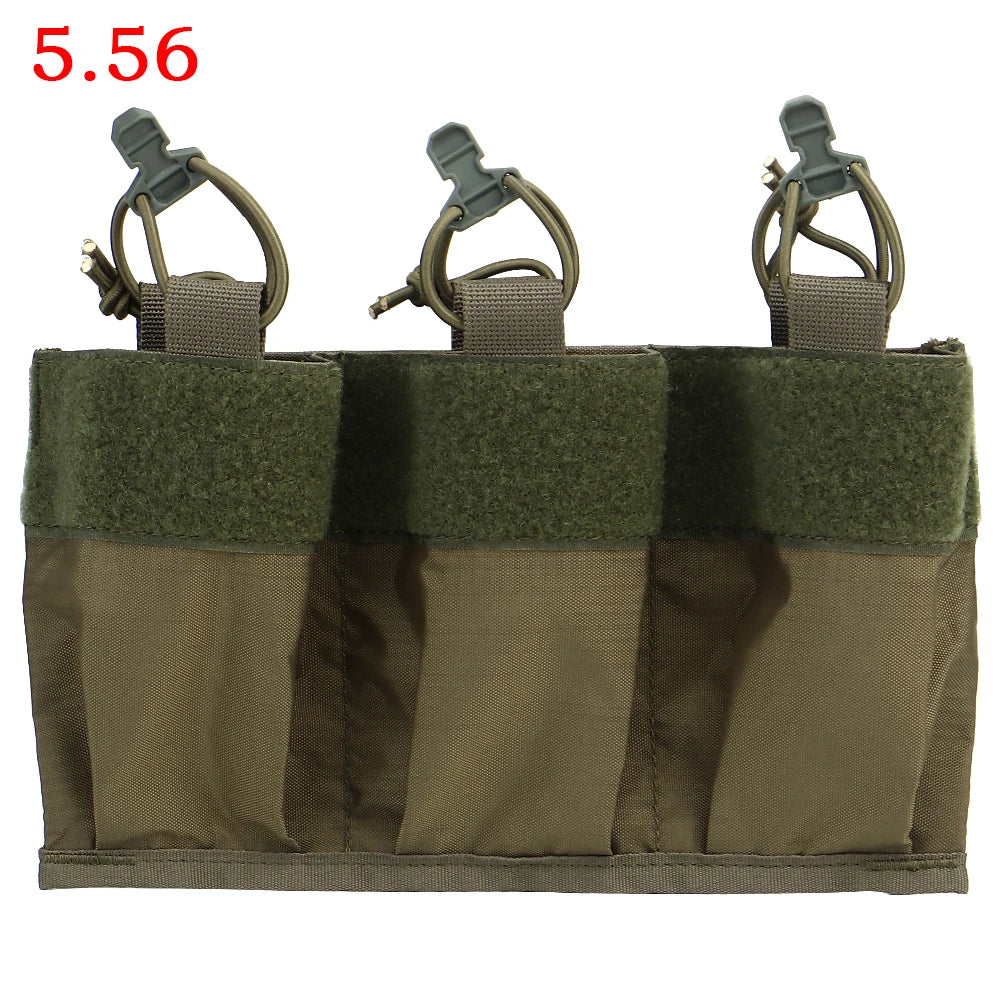 556 762 Triple Magazine Pouch Kangaroo Insert M4 AR Magazines Hunting Bag For DOPE Front Flap FCPC V5 Plate Carrier