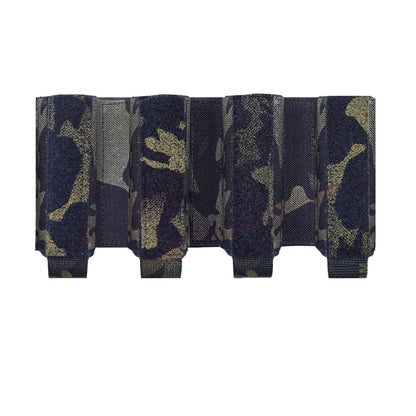 Tactical SMG 9MM Magazine Pouch Quadruple 4 Partition Insert Mag Pouch for MP5 MP7 ARP9 Plate Carrier Bag Airsoft Vest Gear