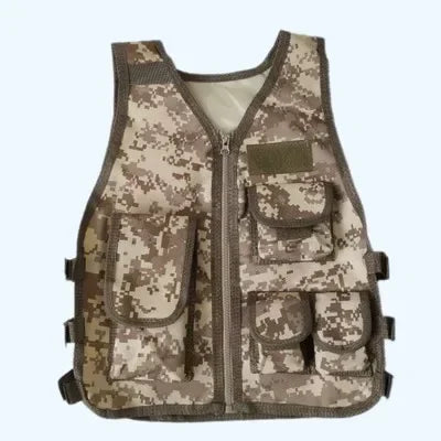 Children Summer Camping Training Camouflage Tactical Vest Body Armor Kids Outdoor Performance CS War Game Hunting Waistcoat