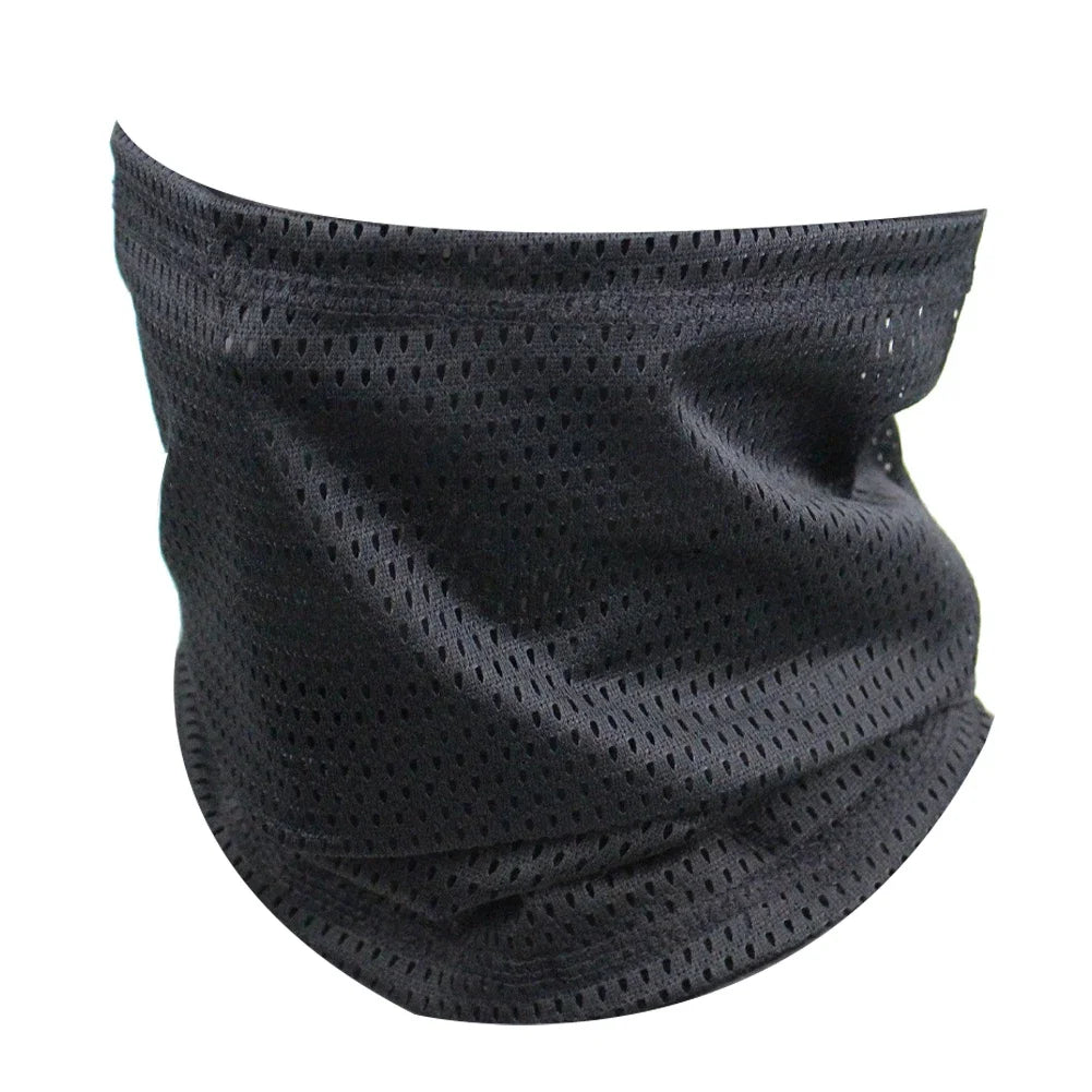 Large Mesh Windproof Neckerchief Camo Mask Neck Gaiter Cover Face Bandana Sun Cool Breathable Cycling Hiking Camping Tube Scarf