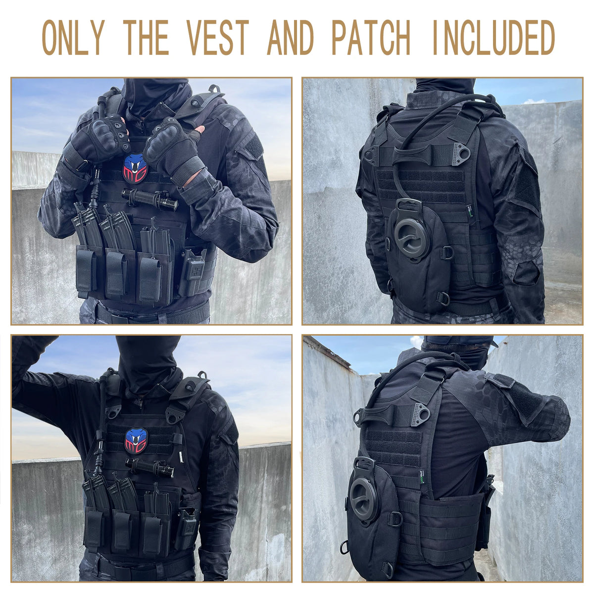 MGFLASHFORCE Tactical Vest for Men Military Molle Lightweight Plate Carrier Airsoft Paintball Army Combat Vest