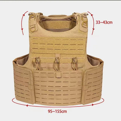 YAKEDA Fully Protective Tactical Breathable Vest Wear-resistant Camping CS Training Clothing Equipment