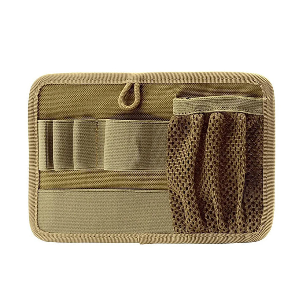 Tactical EDC Mesh Storage Pouch Hook Fasteners Modular Panel Organizer Adhesive Backboard Backpack Vest Expansion Accessory Bag