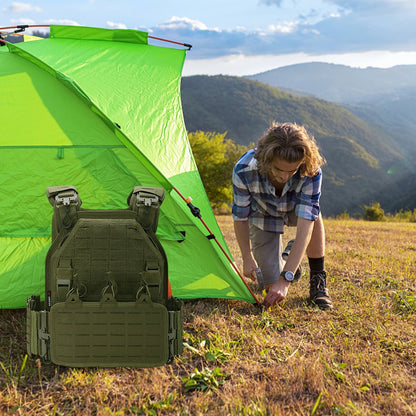 Men Molle Chest Bag Adjustable Nylon Casual Vest Bags Multifunctional Waterproof Wear- Easy Operate for Outdoor Camping