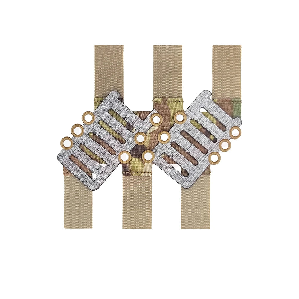 Tactical Waist Dual-Row 40 ° Angled MOLLE Bevel Adapter Plate Belt Accessory