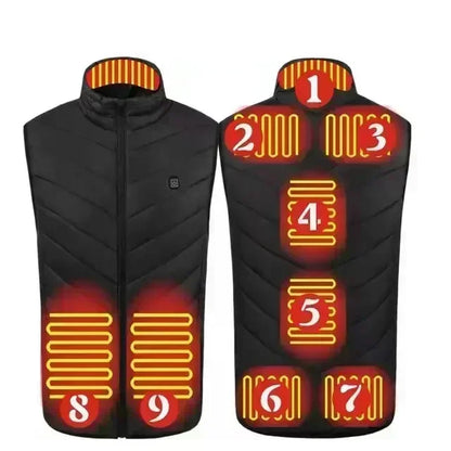 26 Areas USB Heated Vest Men Women Windproof Thermal Waistcoat Sleeveless Jacket for Skiing Hiking Motorcycle Winter Warm