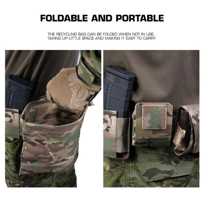 Tactical Foldable Magazine Dump Pouch Drop Pouch MOLLE Waist Tool Sundries Bag Hunting Accessories