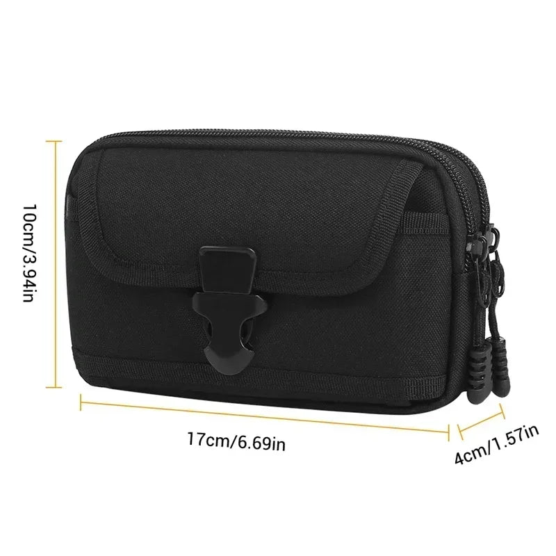 6.5-Inch Nylon Tactical Molle Bag Waistband Waist Bag Pocket Outdoor Phone Bag Waterproof Molle Edc Pouch