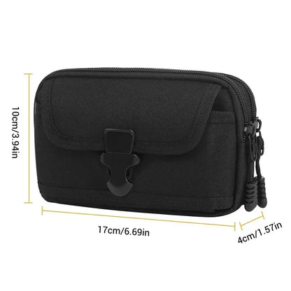 6.5-Inch Nylon Tactical Molle Bag Waistband Waist Bag Pocket Outdoor Phone Bag Waterproof Molle Edc Pouch