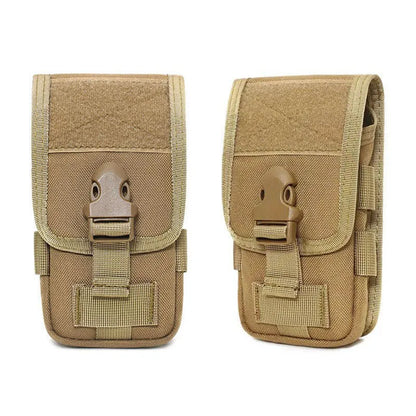 Double Layer Molle Phone Pouch Mobile Phone Case Holder Outdoor Sports Hiking Camping Hunting EDC Tool Waist Bag
