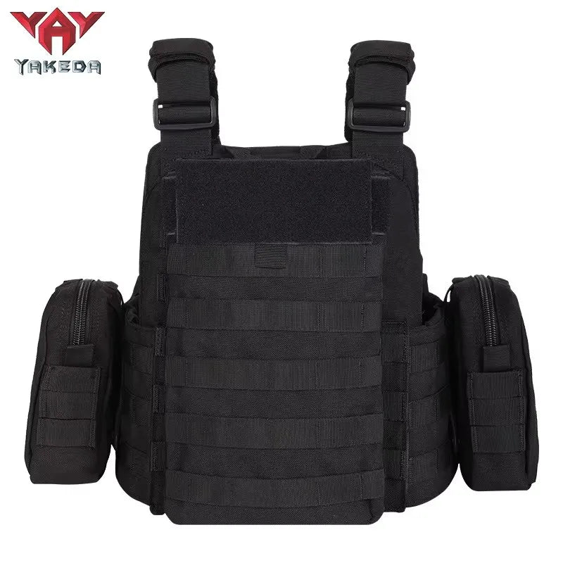 YAKEDA 1000D Nylon Tactical Vest Outdoor Hunting Protective Adjustable Multifunction Molle Vest for Airsoft Combat Equipment