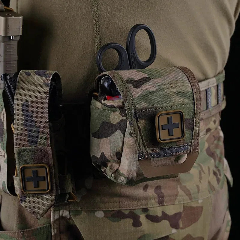 MOLLE First Aid Waist Bag – Portable Survival Kit Pouch, Camo EDC Accessory Bag for Outdoor Hunting
