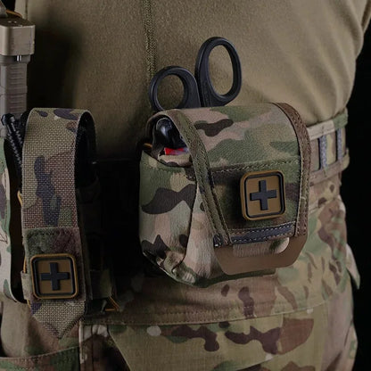 MOLLE First Aid Waist Bag – Portable Survival Kit Pouch, Camo EDC Accessory Bag for Outdoor Hunting