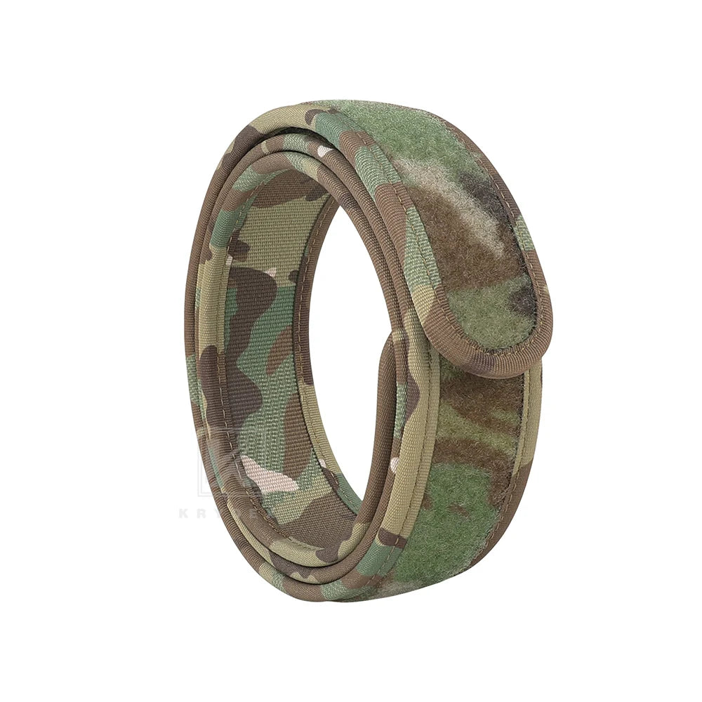 KRYDEX Tactical 1.5'' Loop Inner Belt Buckleless Nylon Waist Duty Belt Hunting Shooting Sport Accessories Men Outer Black Belt
