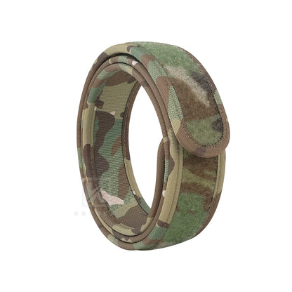 KRYDEX Tactical 1.5'' Loop Inner Belt Buckleless Nylon Waist Duty Belt Hunting Shooting Sport Accessories Men Outer Black Belt