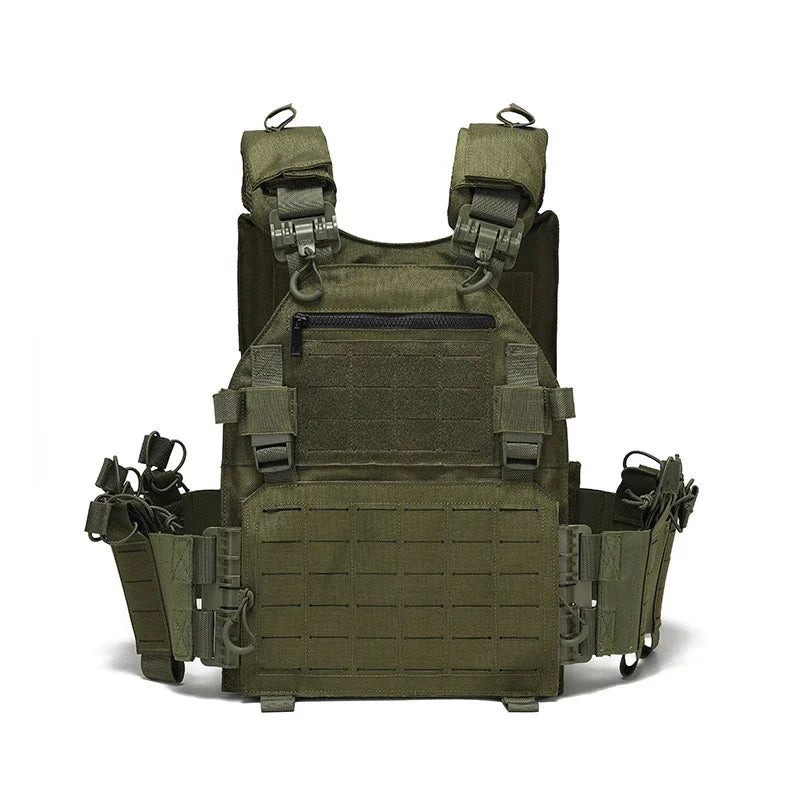 H New Combat Vest 6094 Quick Release Lightweight Laser Cut Tactical Vest Black Gear Carry Hunting Tactical Vests