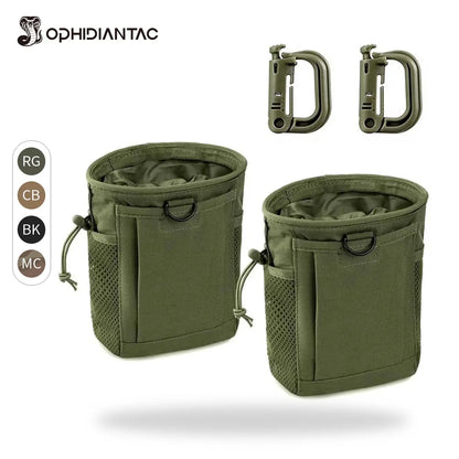 OPHIDIANTAC Molle Dump Pouch,Hunting Magazine Recovery Pouch Drastring Ammo Bag Belt Waist Fanny Pack Adjustable Holster Bag