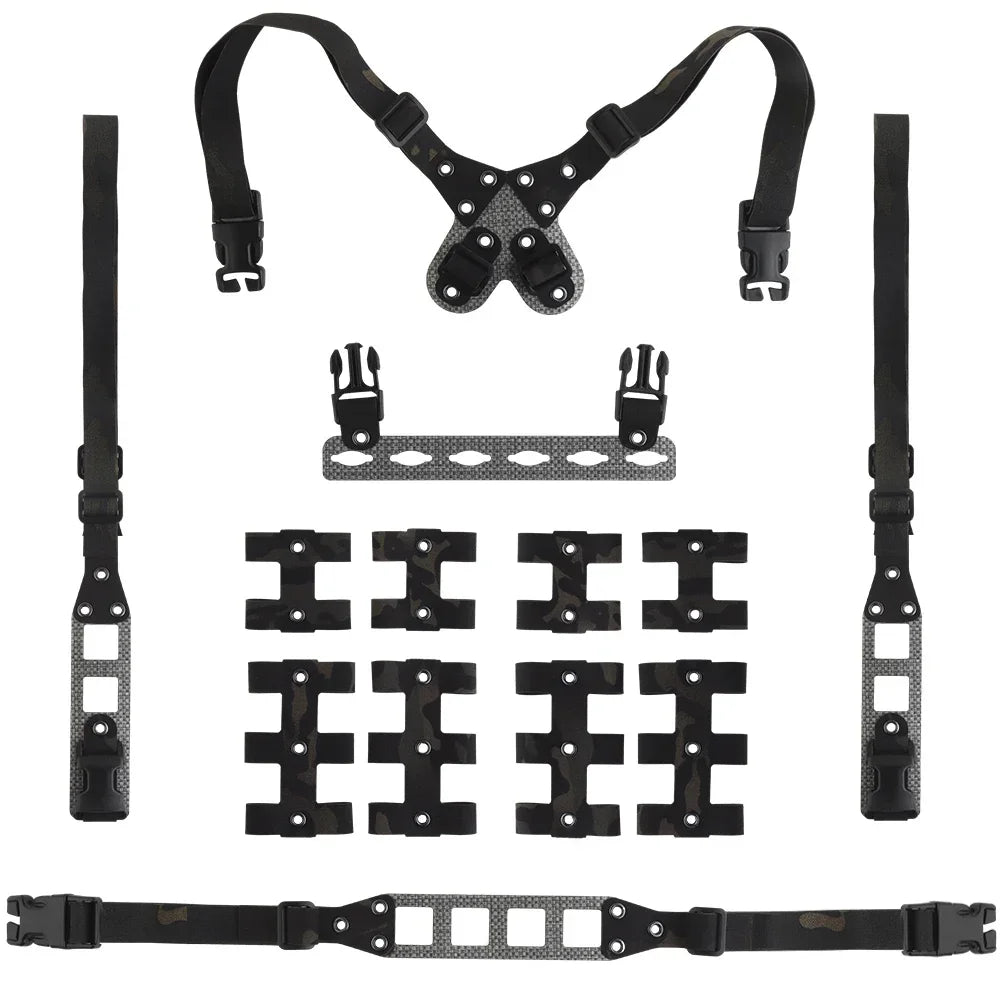 Tactical Modular Chest Rig MOLLE Link Lightweight Hunting Combat Airsoft Vest DIY Cosplay Chest Rig Gear Hunting Accessories