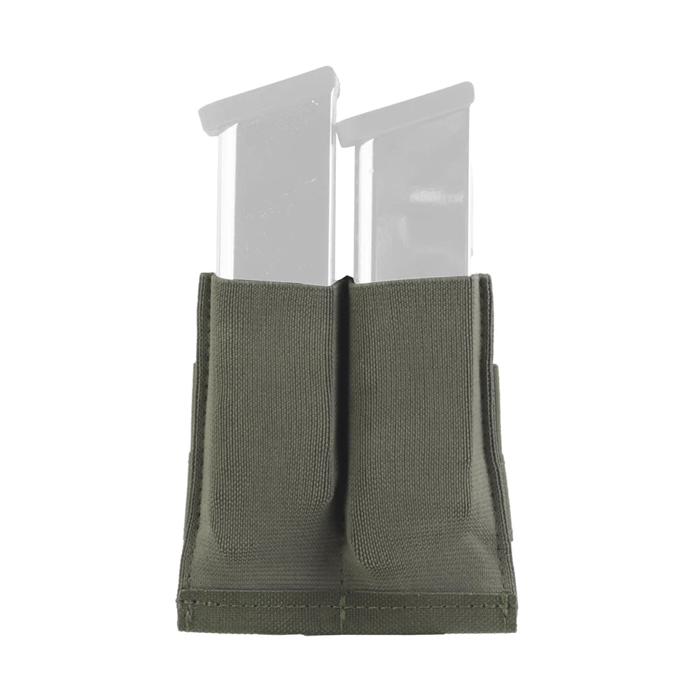 OPHIDIANTAC Lightweight Elastic Double 9MM Mag Pouch Back MOLLE Design for Plate Carrier or Chest Rig