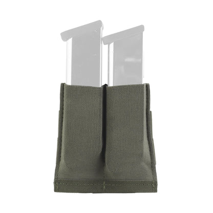 OPHIDIANTAC Lightweight Elastic Double 9MM Mag Pouch Back MOLLE Design for Plate Carrier or Chest Rig