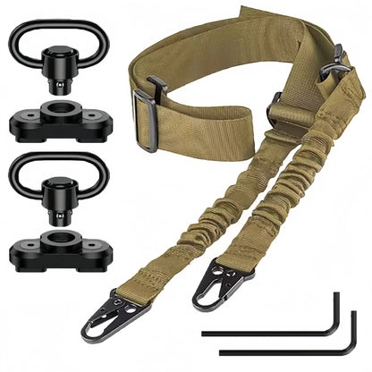2 Points Tactical Sling Adjustable Shoulder Strap with QD Buckle Outdoor Hunting Camping Accessory