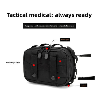 Outdoor Camping Tactical Fanny Pack Paper Storage Bag Sports Waist Hanging Bag Multifunctional Durable Molle Accessory Pouch