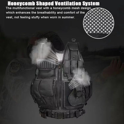 Molle Tactical Vest Combat Body Armor Vests Security Guard Hunting Army Outdoor CS War Game Airsoft Adjustable Training Jacket