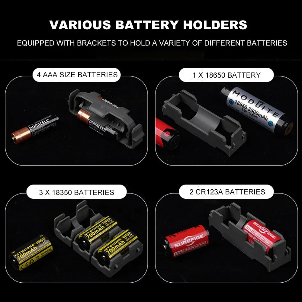 Tactical Battery Storage Box Molle Airsoft Vest Outdoory Modular Mag Pouch Waterproof Box For CR123/AAA/AA/18350/18650