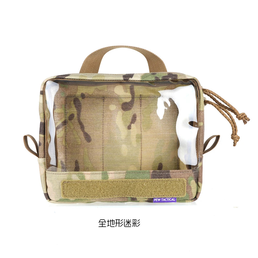 PEW TACTICAL Multiple Transparent and Visible Storage Bag Accessory Pouch Tactical Backpack Built-In Sundry Bag