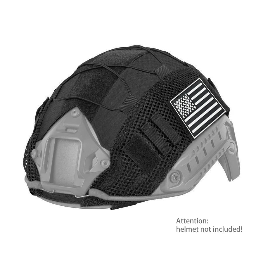1000D Nylon Breathable Mesh Helmet Cover Magic Sticky Fixed Stickable Badge