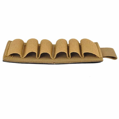 1PC Tactical Hunting Hook Loop 6 Rounds Shell Holder Shotshell Insert Card Strip With Adhesive Back For 12 Gauge