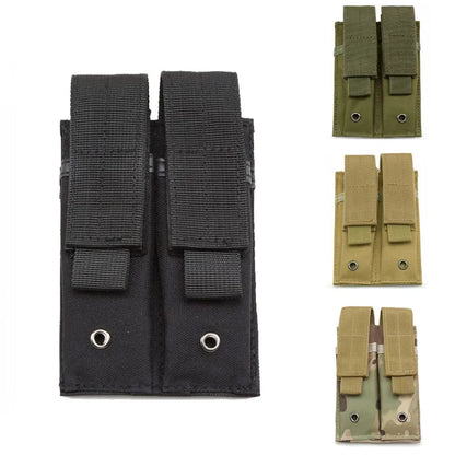 9mm Magazine Pouch Single Double Magazine Pouch Outdoor Molle Open Top Magazine Pouch for Glock M1911 92F Flashlight Bag