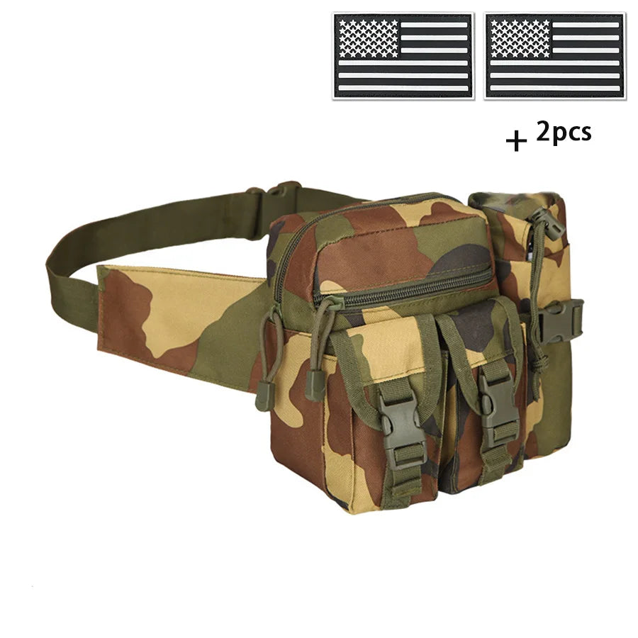Comes with a multi-functional water bottle bag for practical fishing, hiking, and hunting. Comes with 2 badges as a gift