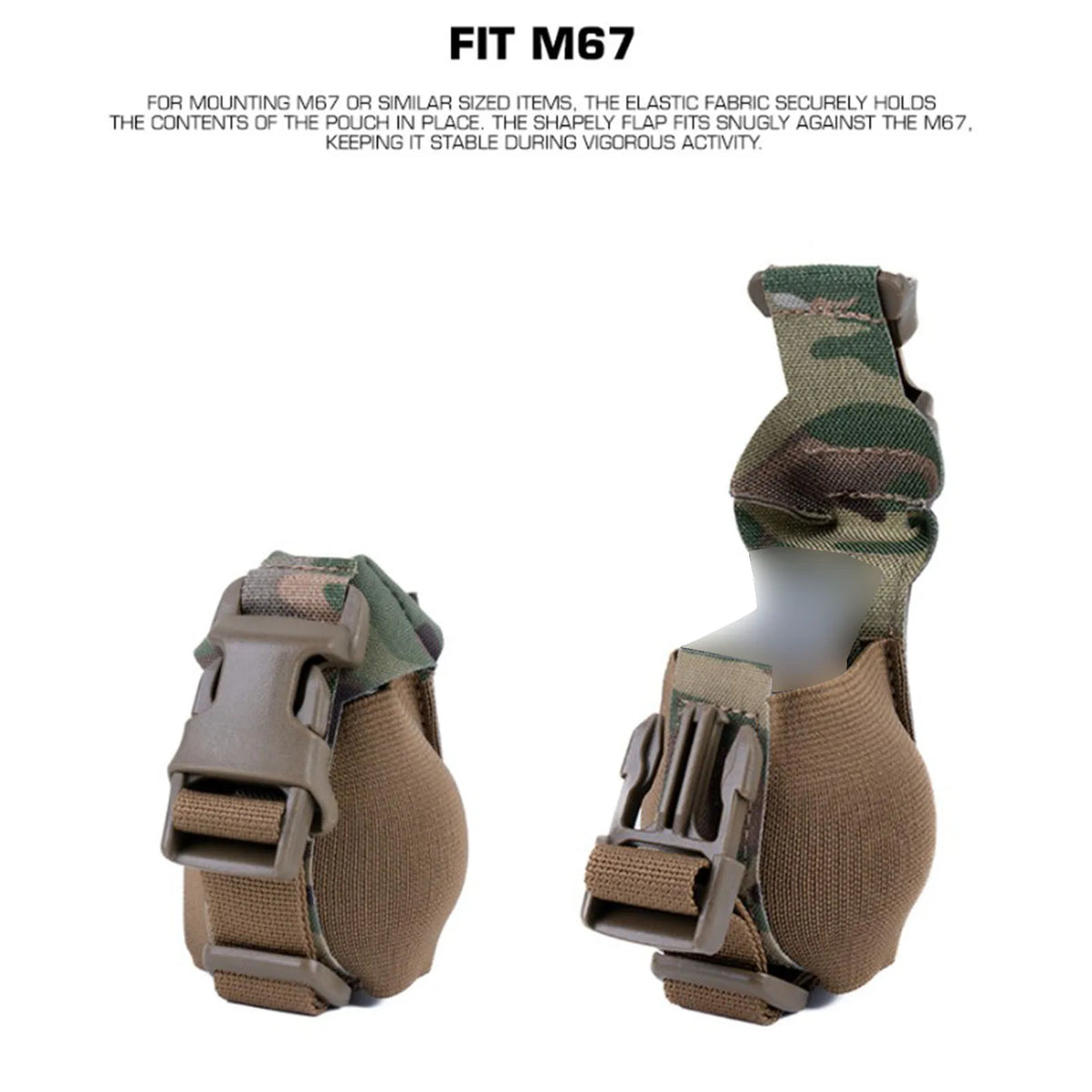 Grenade Pouch Small Hunting Accessories Single Flashbang Pouch Compact Stretch Bag for Outdoor Activities