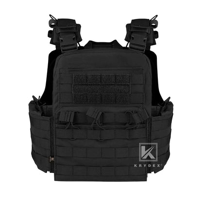 KRYDEX 500D CPC Heavy Duty Tactical Vest Modular MOLLE Plate Carrier Vest with Magazine & Radio Pouch for Combat Hunting Outdoor