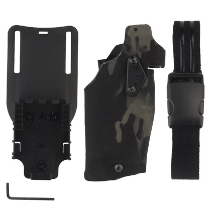 Tactical Left/Right Hand X300U-A Flashlight Pistol Holster Hand for 6354DO Glock17 Gen4 G19 with QLS Drop Leg Airsoft Gear
