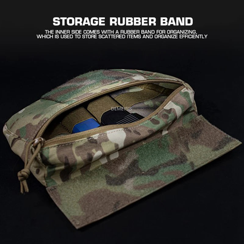 Tactical Drop Pouch Admin Pouch with Hook and Loop Panel for Tactical Vest Chest Rig Plate Carrier Outdoor Hunting Shooting Gear