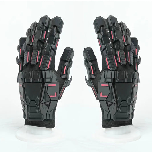 Tactical Armor Gloves Cyberpunk Mech Armor Mechanical Protective Gloves Outdoor Shooting Equipment for Airsoft Halloween Cosplay