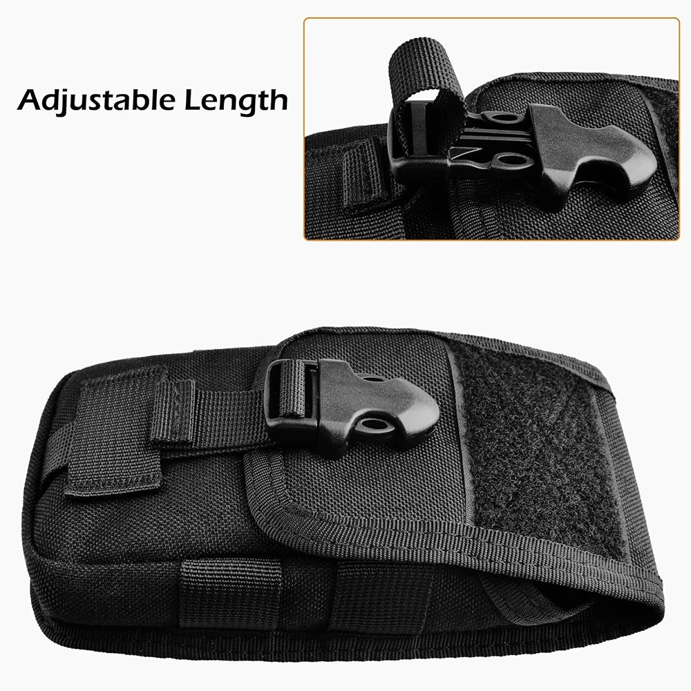 Tactical Double-Layer Phone Pouch Waist Bag EDC Tool Bag Vest Pouch Mobile Phone Bag Waterproof Sport Hunting Belt Travel Tools