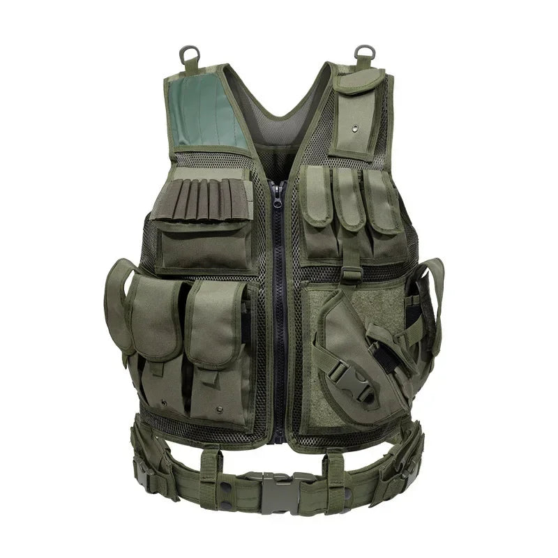 Multi-Pocket Swat Tactical Vest Jungle Combat Body Armor Vests Security Hunting Outdoor CS Game Airsoft Training Jacket