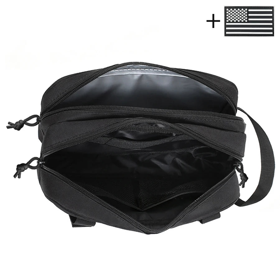 Multi layer travel storage bag, hand in hand to carry toiletries bag for outdoor travel, daily miscellaneous storage