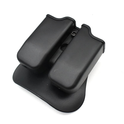Tactical Pistol Double Magazine Pouch 9mm Mag Holder Carrier for Glock 17 19,Beretta M9 92,9mm .40 Cal airsoft hunting accessory