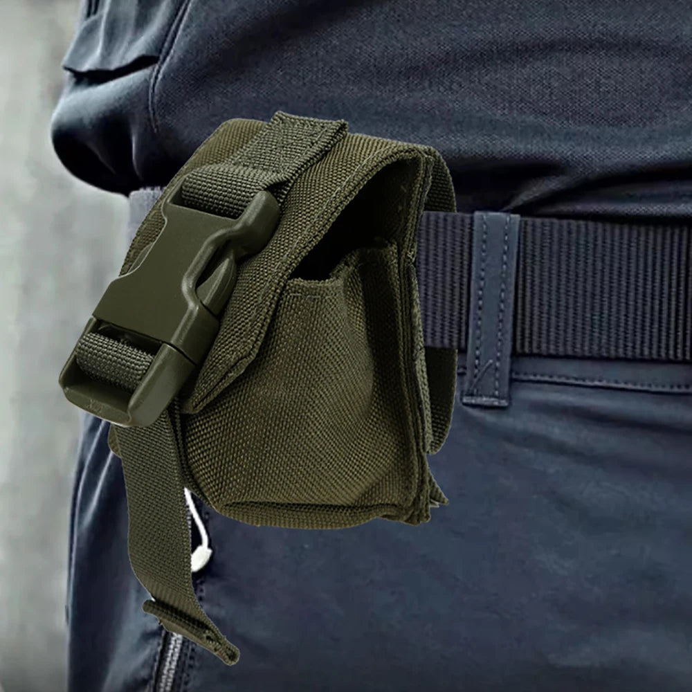 Tactical Molle Grenade Pouch Single Frag Grenade Flash Bag EDC Tool Bags Magazine Pouch for Hunting Shooting Airsoft Equipment