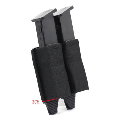 FAST 9MM Double Magazine Pouch Tactical Quick Release 9mm Magazines Holder Lightweight Molle Pouch