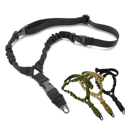3-Point Tactical Bungee Carry Strap Adjustable Elastic Shoulder Strap Universal Outdoor Hiking Camping Hunting Sports Accessorie