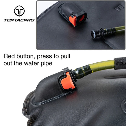 TOPTACPRO Tactical 2L Hydration Bladder Water Bag Foldable Outdoor Water Storage Bag 8908