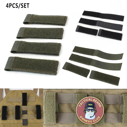 Tactical MOLLE Adapter ID Patches Panel - Hook & Loop Converter Ribbon Strip for Vest, Backpack (Outdoor Accessories)