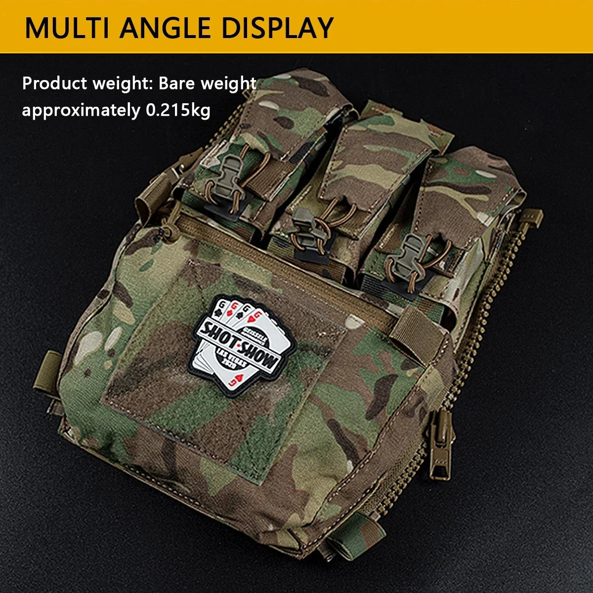 Assault Adapt Banger Back Panel Zip On Rear Pack Tactical Vest GP Pouch FCPC V5 Plate Carrier Accessories Bag  Multitools Pocket
