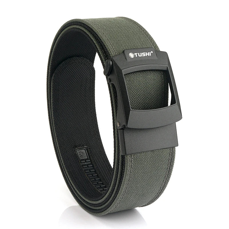 HSSEE 4.3cm Military Tactical Belt for Men Metal Automatic Buckle Thick Nylon Outdoor Hunting IPSC Gun Belt Casual Girdle Male