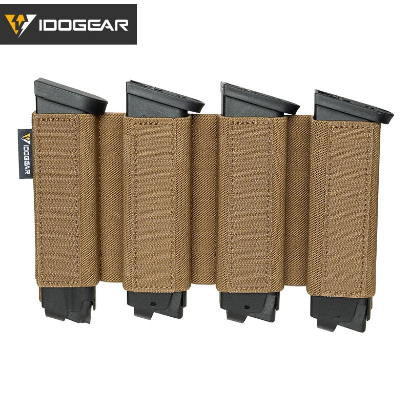 IDOGEAR Quad MP5 / MP7 Magazine Insert Holder with Hook Fasteners for MK3 and MK4 Chest Rig 35140